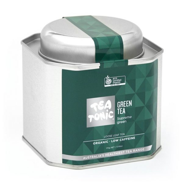 Green Tea in metal caddy - Tea Tonic looseleaf tea            TT-GTTT