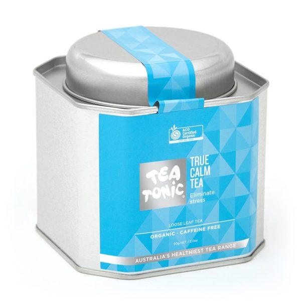 True Calm tea in metal caddy - Tea Tonic looseleaf tea            TT-TRTT