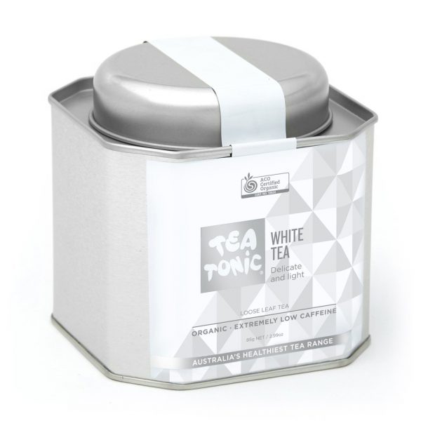 White tea in metal caddy - Tea Tonic looseleaf tea            TT-WTTT