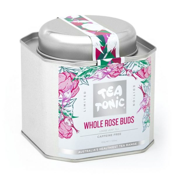 Rose Bud tea in metal caddy - Tea Tonic looseleaf tea            TT-RBTT